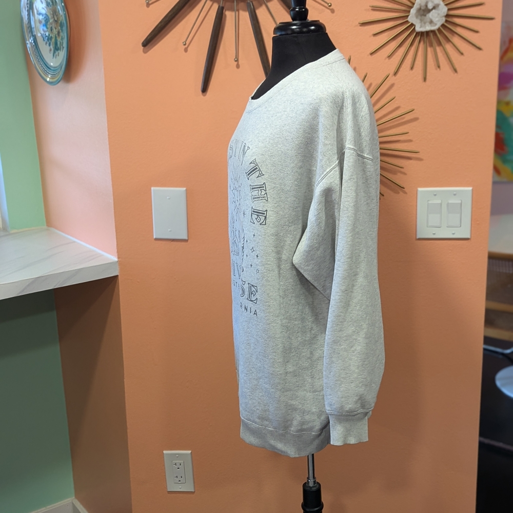 Hollister Whimsigoth M Gray Celestial Crew Sweatshirt Trust In The Universe - Picture 9 of 13